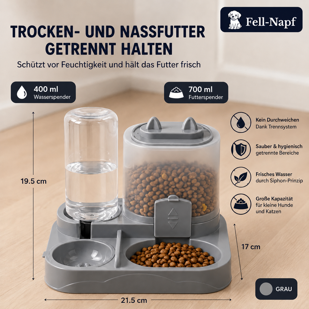 Cat & Dog Automatic Food and Water Dispenser Station