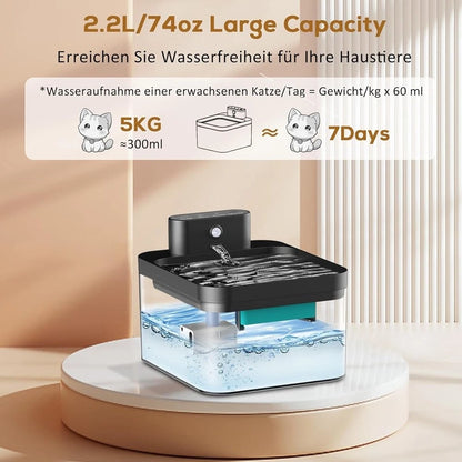 2.2L Quiet Cat & Dog Water Fountain - Pet Water Dispenser