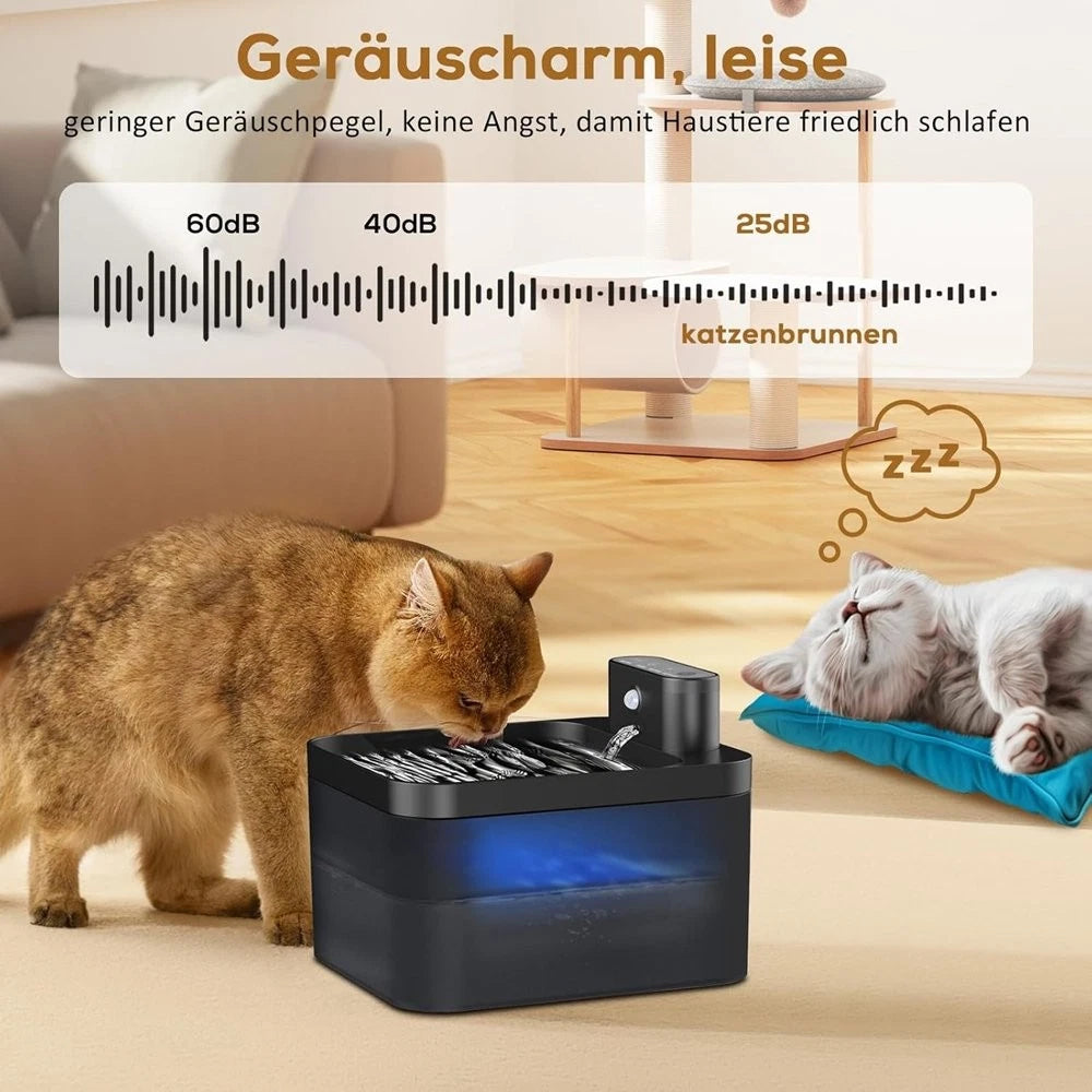 2.2L Quiet Cat & Dog Water Fountain - Pet Water Dispenser