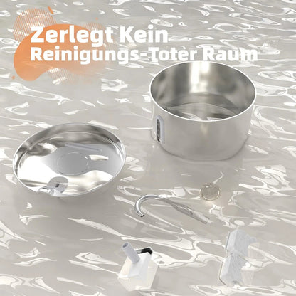 Stainless Steel Pet Water Fountain with Filter for Cats & Dogs