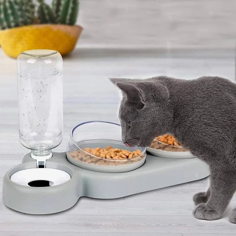 3-in-1 Pet Bowl - Food, Water & Dispenser for Pets