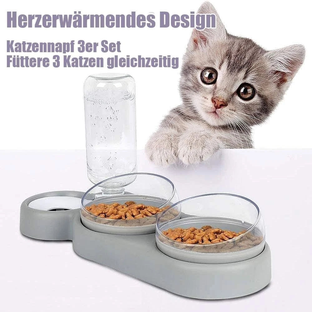 3-in-1 Pet Bowl - Food, Water & Dispenser for Pets