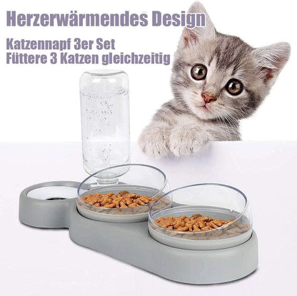 3-in-1 Pet Bowl - Food, Water & Dispenser for Pets