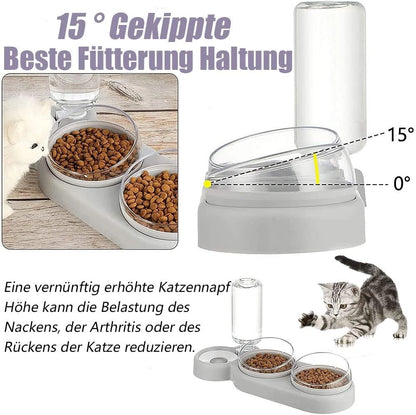 3-in-1 Pet Bowl - Food, Water & Dispenser for Pets