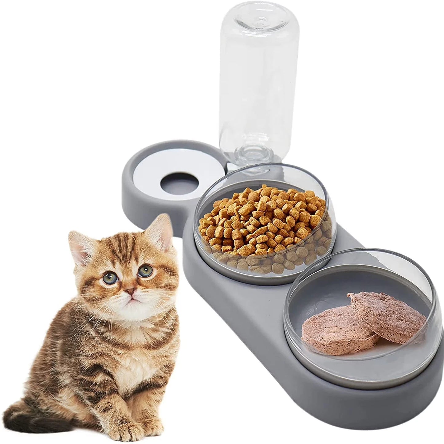 3-in-1 Pet Bowl - Food, Water & Dispenser for Pets