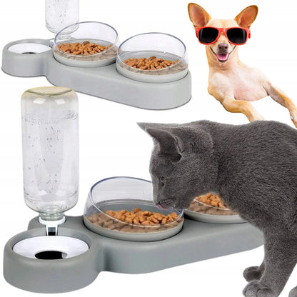 3-in-1 Pet Bowl - Food, Water & Dispenser for Pets