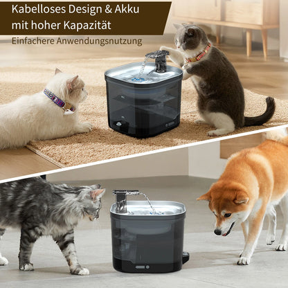 2L Cat Water Fountain with 8 Filters - Quiet Pump Water Dispenser
