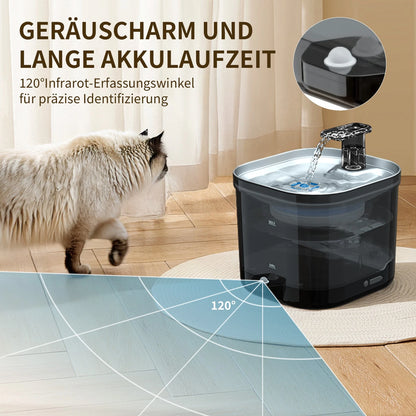 2L Cat Water Fountain with 8 Filters - Quiet Pump Water Dispenser